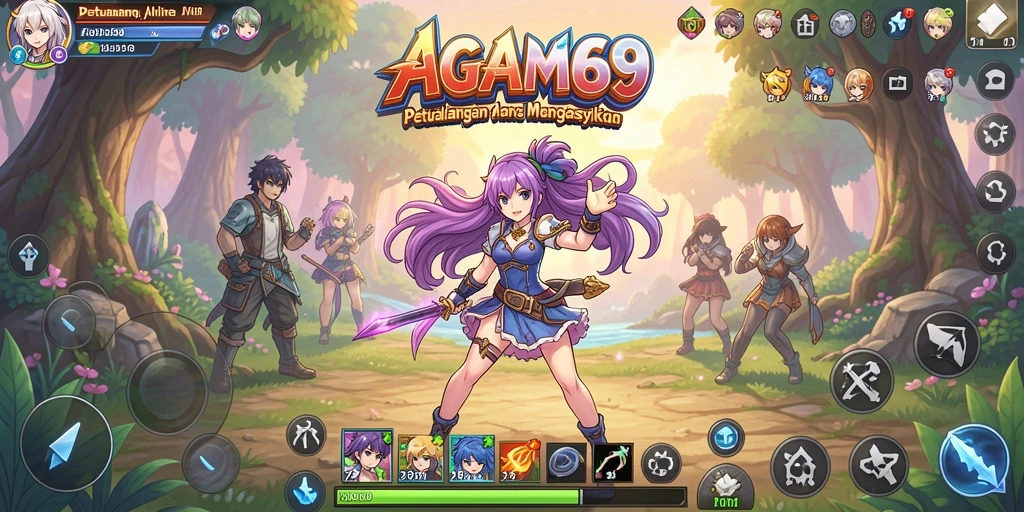 Tampilan gameplay AGAM69 yang menawan dan penuh warna.