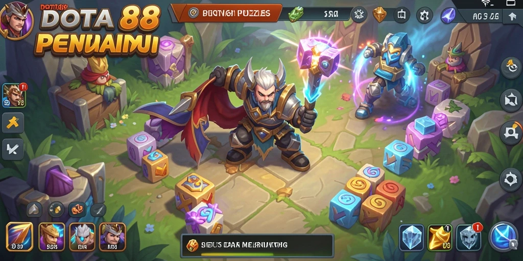 Tampilan gameplay seru di DOTA88 dengan berbagai puzzle menarik.