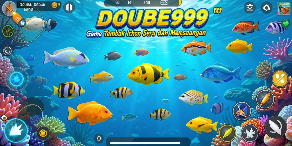 Screenshot gameplay <strong>DOUBLE999</strong> yang menampilkan aksi seru berburu ikan.