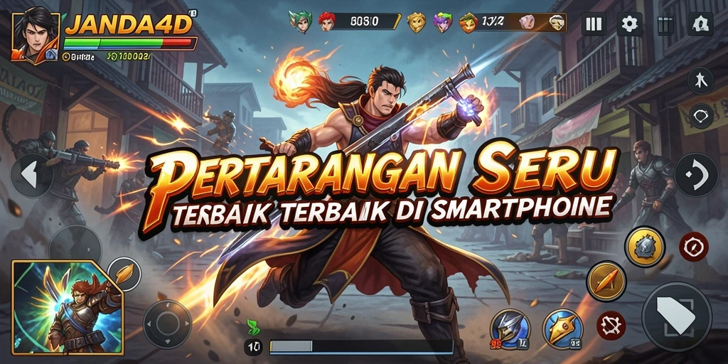 Tampilan gameplay epik dalam pertarungan JANDA4D.