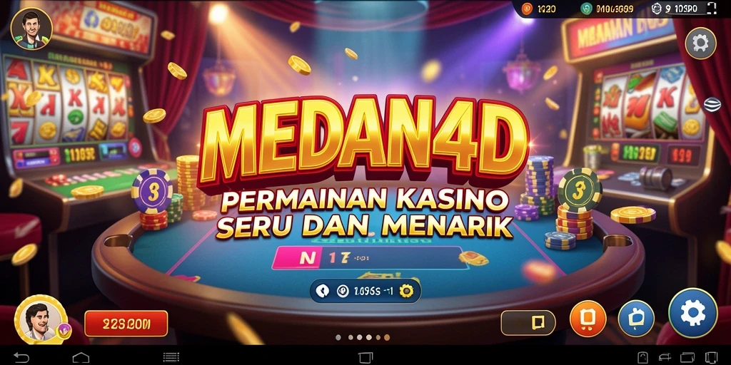Screenshot utama MEDAN4D menampilkan gameplay Kasino yang seru.