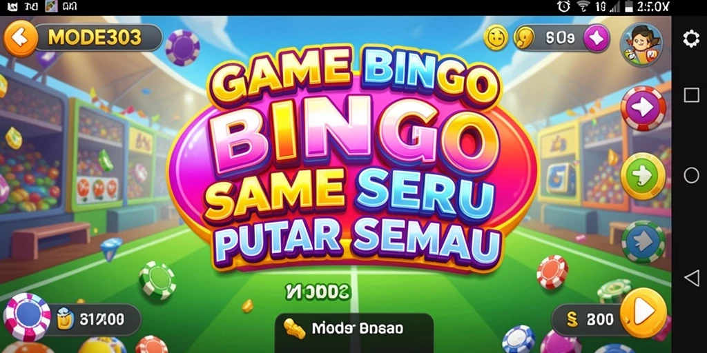 Screenshot gameplay MODE303 menunjukkan keseruan permainan Bingo yang mendebarkan.