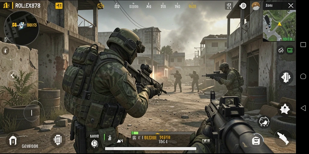 Gameplay dinamis dan penuh aksi dalam ROLEX878.