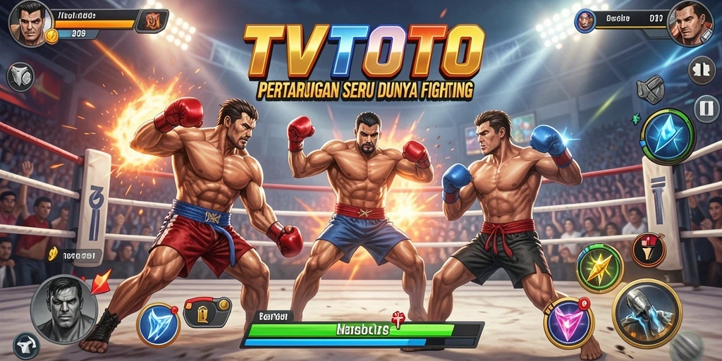 Tampilan pertarungan seru dalam game TVTOTO yang menantang.