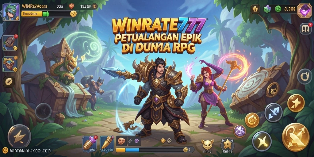 Tangkapan layar menampilkan pertarungan epik dalam game RPG.