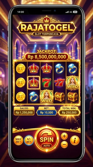 Pengguna sedang mengunduh aplikasi di platform rajatogel.